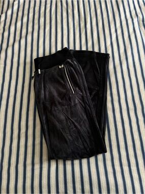 adidas Navy Blue Velour Pants Y2K Style